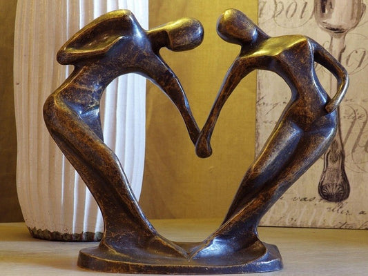 Bronzen beeld hart