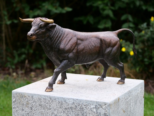 Bronzen stier beeld