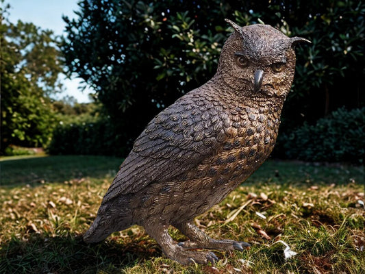 Bronzen beeld uil