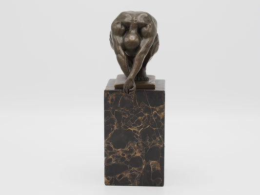 Bronzen beeld zwemmer