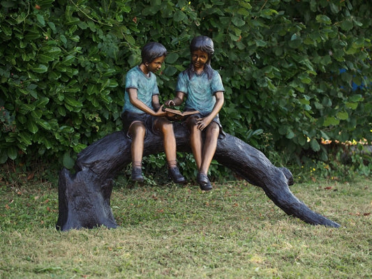 Bronzen beeld kinderen