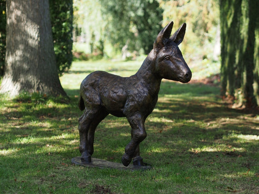 Bronzen beeld ezel