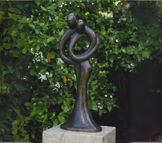 Bronzen beeld koppel