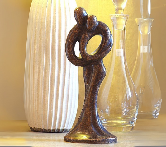 Bronzen beeld koppel