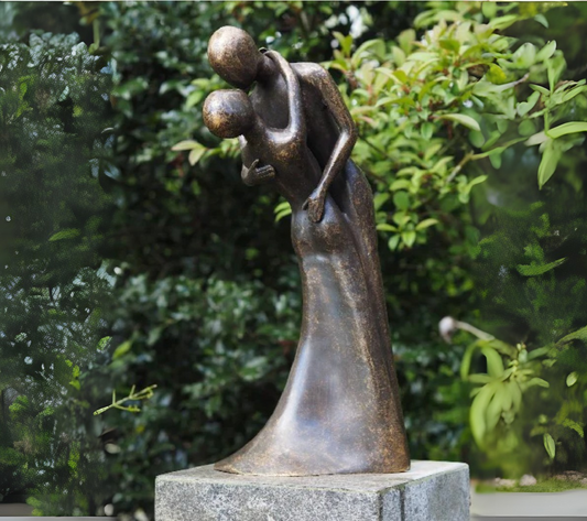 Bronzen beeld echtpaar