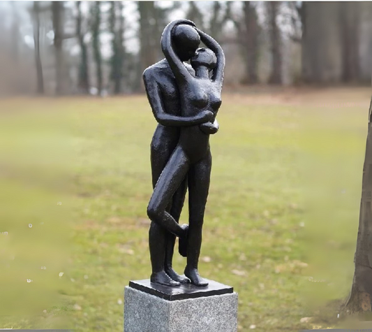 Bronzen beeld samen sterk