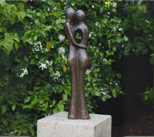 Bronzen beeld samen