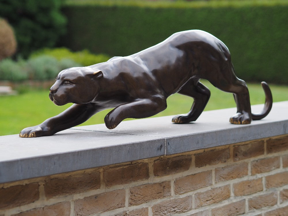 Bronzen beeld panter - GardenArts