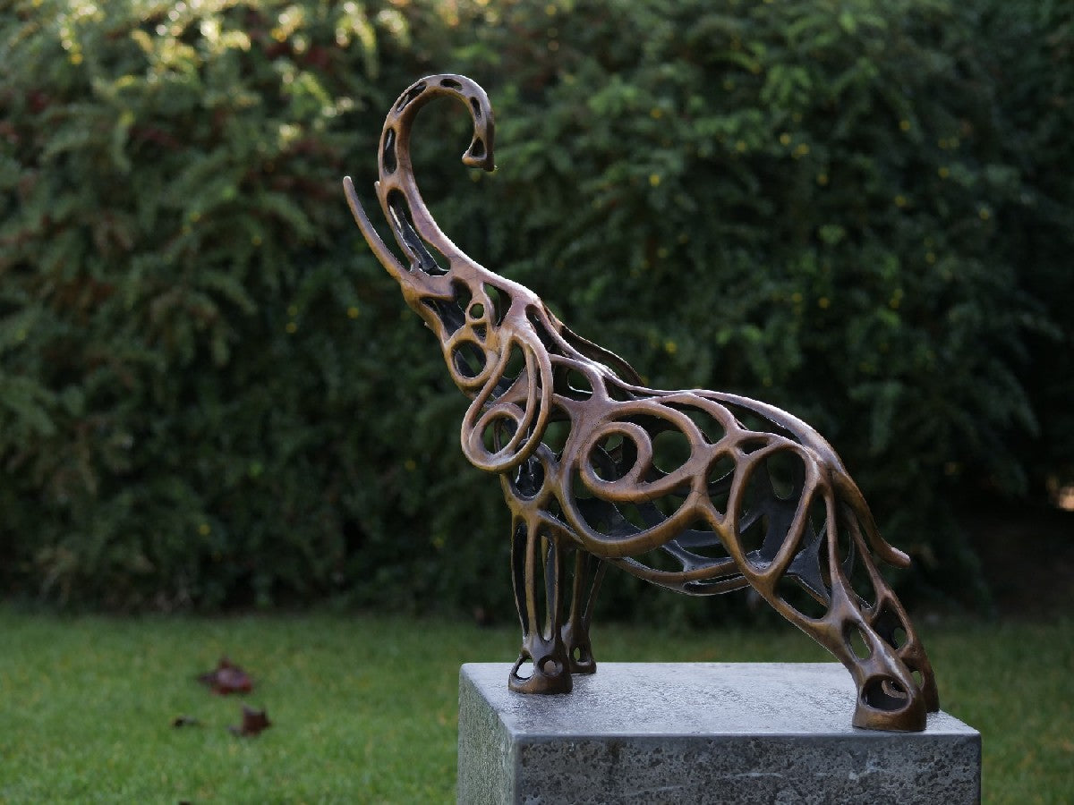 Bronzen beeld olifant modern - GardenArts