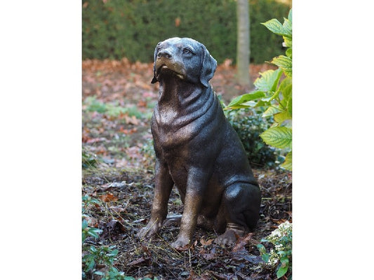 Bronzen tuinbeeld rottweiler - GardenArts